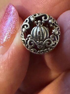 Sterling Silver Pumpkin Carriage Charm